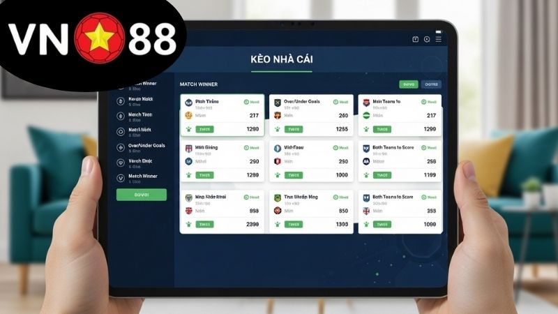 Các kèo nhà cái hôm nay VN88